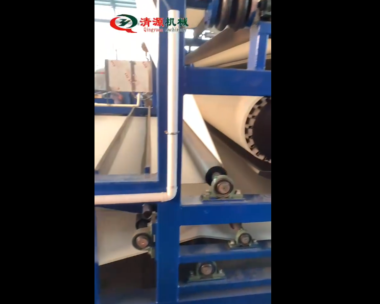 洗砂污水帶式壓濾機試機現場